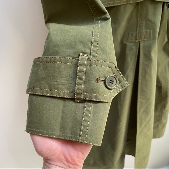 J.Crew Green/Olive Trench Coat - Picture 2 of 10
